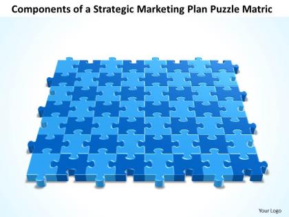 Business powerpoint templates components of strategic marketing plan sales puzzle matrix ppt slides