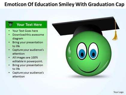 Business powerpoint templates emoticon of education 118