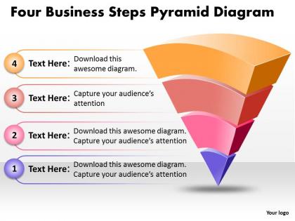 Business powerpoint templates four steps pyramid game diagram sales ppt slides