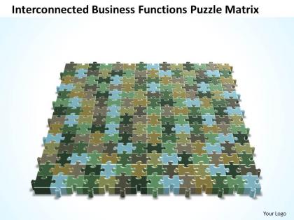 Business powerpoint templates interconnected functions puzzle matrix sales ppt slides