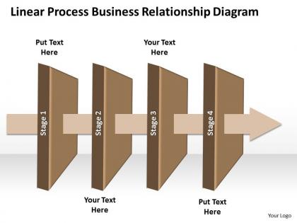 Business powerpoint templates linear process relationship diagram sales ppt slides