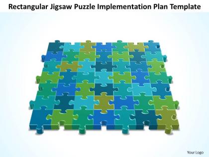 Business powerpoint templates rectangular jigsaw problem solving puzzle piece implementation plan sales ppt slides