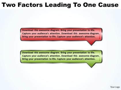 Business powerpoint templates two factors leading one cause sales ppt slides 2 stages