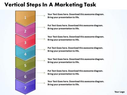 Business powerpoint templates vertical steps marketing task sales ppt slides