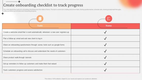 Business Practices Customer Onboarding Create Onboarding Checklist To Track Progress