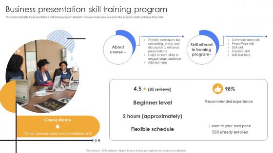 Business Presentation Skill Training Program