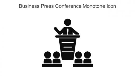 Business Press Conference Monotone Icon In Powerpoint Pptx Png And Editable Eps Format