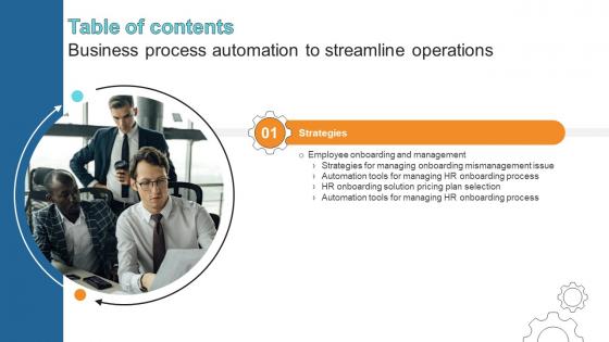 Business Process Automation To Streamline Operations Table Of Contents