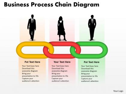 Business process chain diagram powerpoint templates ppt presentation slides 0812