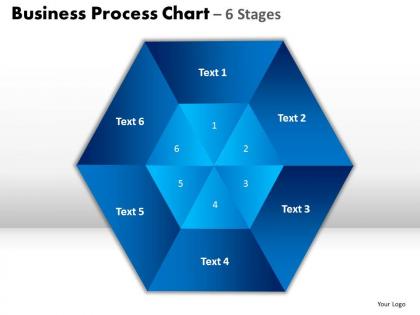 Business process chart 6 stages powerpoint slides and ppt templates 0412