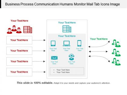 Business process communication humans monitor mail tab icons image