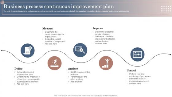 Business Process Continuous Improvement Plan