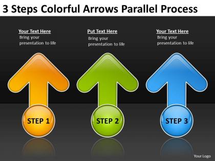 Business process diagram arrows parallel powerpoint templates ppt backgrounds for slides