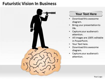 Business process diagram examples futuristic vision powerpoint slides 0515