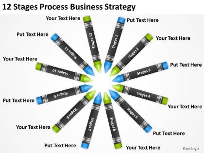 Business process diagram symbols 12 stages strategy powerpoint templates