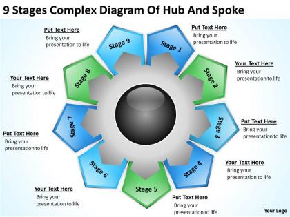 Business process diagram vision of hub and spoke powerpoint templates ppt backgrounds for slides