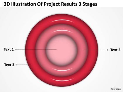 Business process diagrams 3d illustration of project results stages powerpoint slides