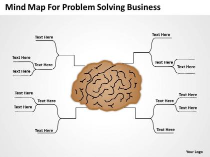 Business process flowchart mind map for problem solving powerpoint slides