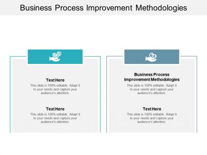 Business process improvement methodologies ppt powerpoint presentation slides format cpb