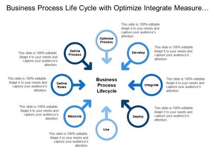 Business process life cycle with optimize integrate measure roles
