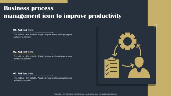 Business Process Management Icon To Improve Productivity