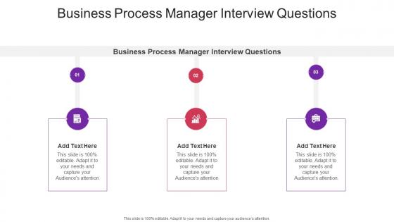 Business Process Manager Interview Questions In Powerpoint And Google Slides Cpb