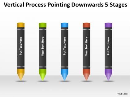 Business process model diagram downwards 5 stages powerpoint templates ppt backgrounds for slides