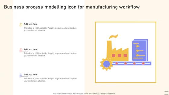 Business Process Modelling Icon For Manufacturing Workflow