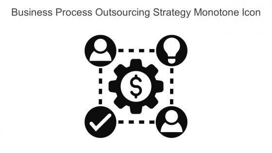 Business Process Outsourcing Strategy Monotone Icon In Powerpoint Pptx Png And Editable Eps Format