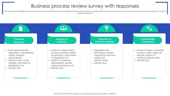 Business Process Review Survey With Responses