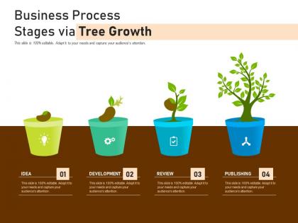Business process stages via tree growth