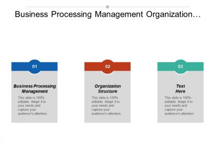 Business processing management organization structure business plan policy process cpb