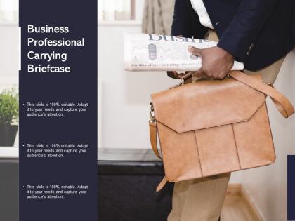 Business professional carrying briefcase