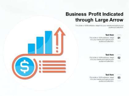 Business profit indicated through large arrow