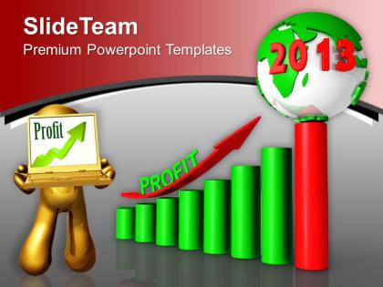 Business profit year 2013 powerpoint templates ppt themes and graphics 0113