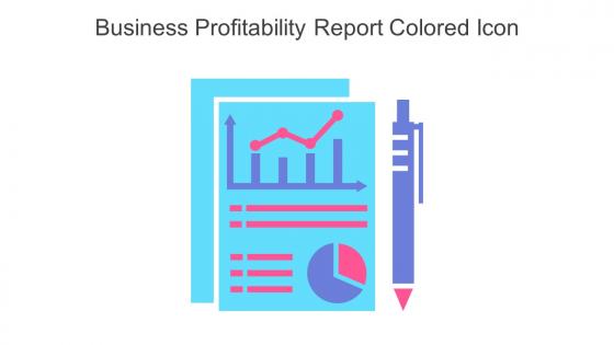 Business Profitability Report Colored Icon In Powerpoint Pptx Png And Editable Eps Format