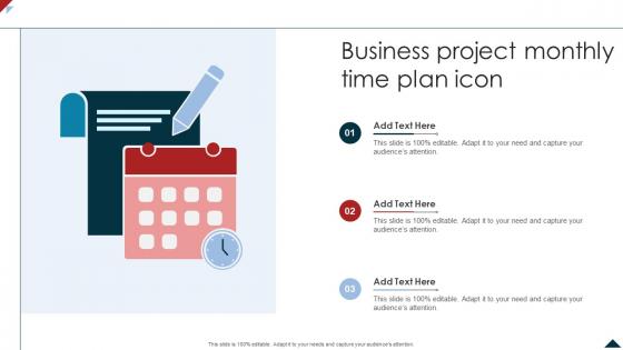 Business Project Monthly Time Plan Icon