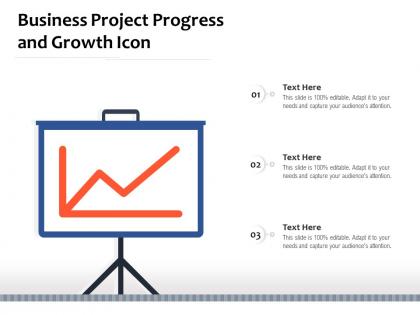 Business project progress and growth icon