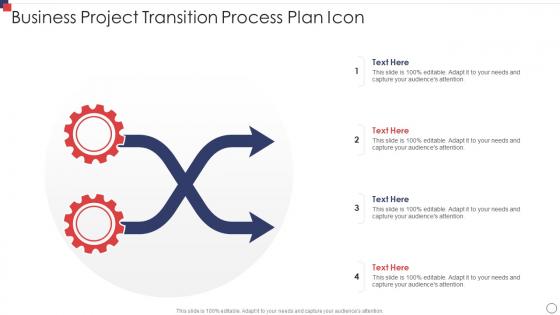Business Project Transition Process Plan Icon