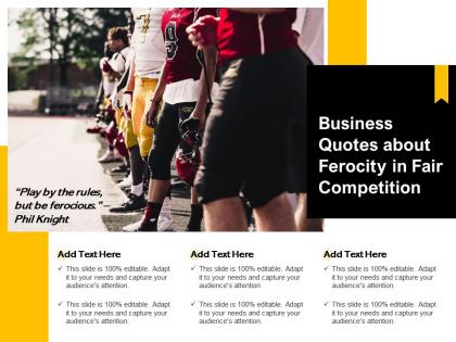 Business quotes about ferocity in fair competition