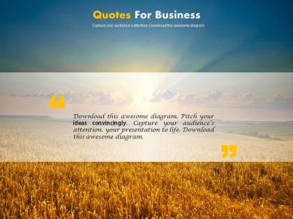 Business quotes with light effect background powerpoint slides
