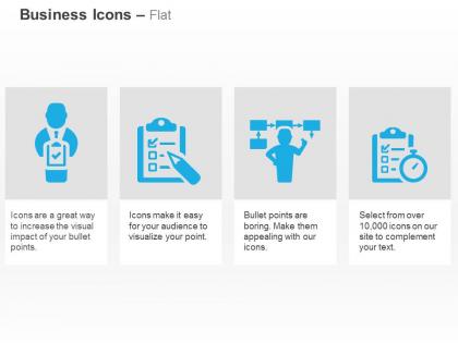 Business report analysis flow chart checklist ppt icons graphics
