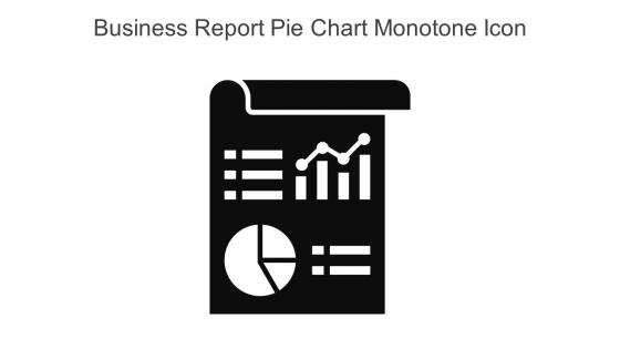 Business Report Pie Chart Monotone Icon In Powerpoint Pptx Png And Editable Eps Format