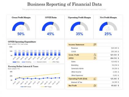 Business reporting of financial data