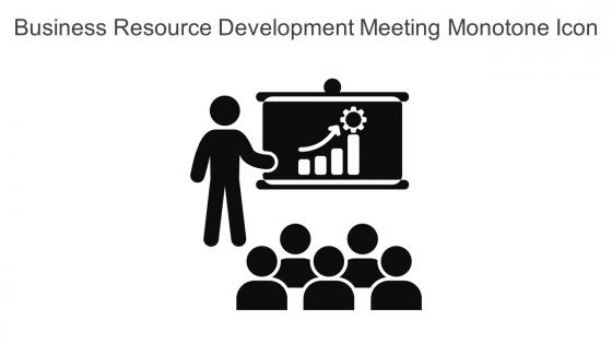 Business Resource Development Meeting Monotone Icon In Powerpoint Pptx Png And Editable Eps Format