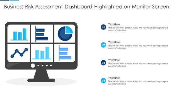 Business Risk Assessment Dashboard Highlighted On Monitor Screen