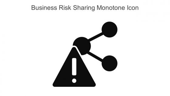 Business Risk Sharing Monotone Icon In Powerpoint Pptx Png And Editable Eps Format