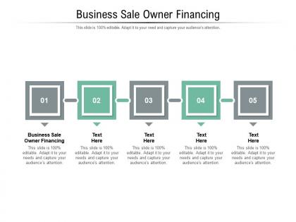 Business sale owner financing ppt powerpoint presentation ideas deck cpb