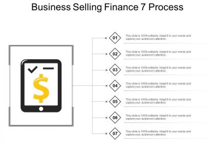 Business selling finance 7 process powerpoint slide show