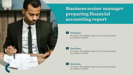 Business Senior Manager Preparing Financial Accounting Report